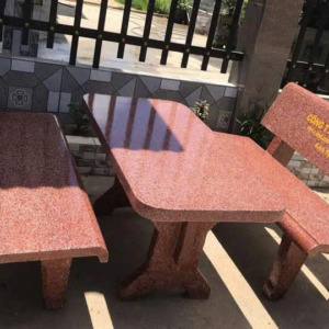 Bộ bàn ghế đá grantino chữ nhật 1 màu