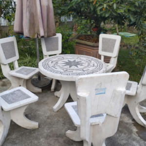 Bộ bàn ghế đá granito ghế đơn